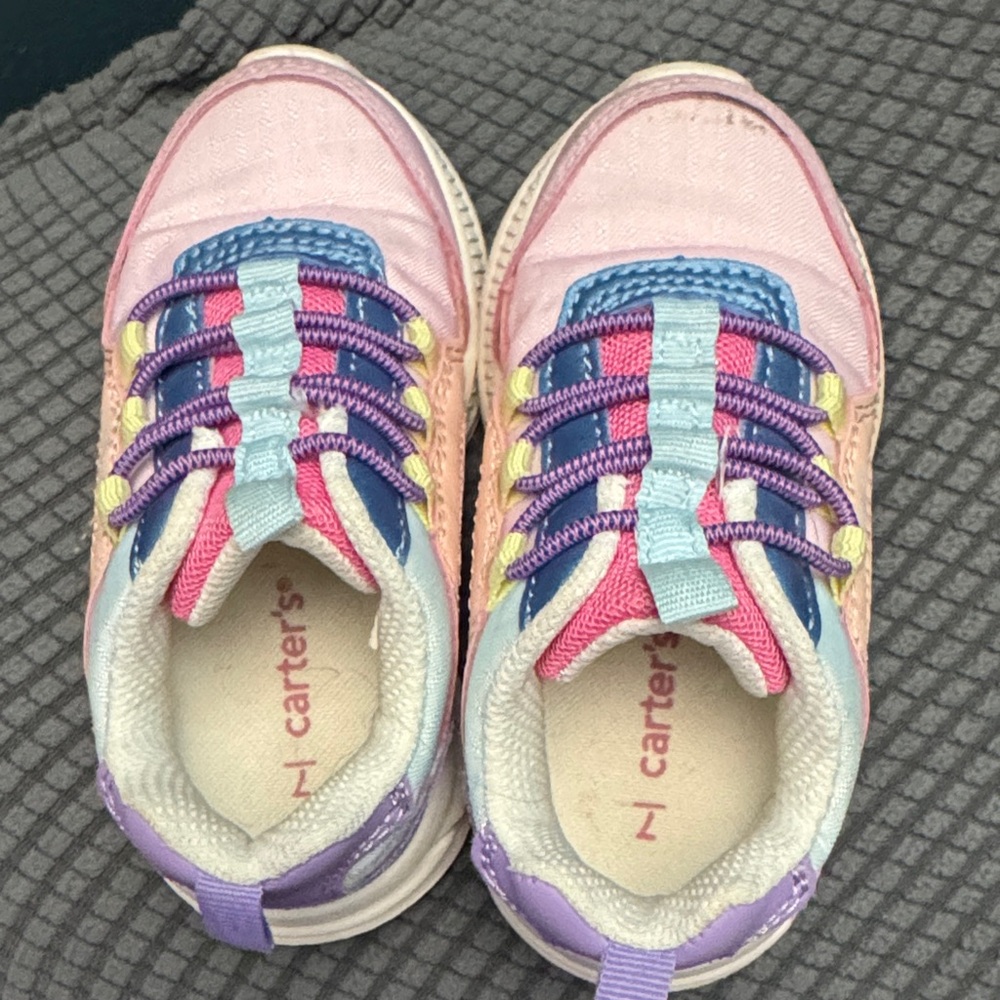 Carter's Kids Multicolor Sneakers, Size 7. Gently Used Condition.